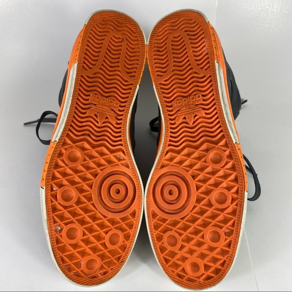 ADIDAS HIGH TOP GRAY WHITE AND ORANGE SNEAKERS MEN’S SIZE 8.5 - Picture 9 of 11